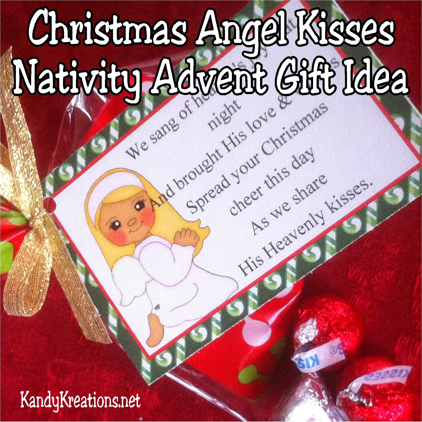 DIY Party Mom Christmas Angel Kisses Nativity Advent Gift Idea Day 9