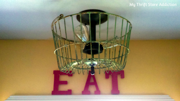 How to give a dated ceiling light an instant vintage farmhouse upgrade without changing the entire fixture! DIY farmhouse light fixture update
