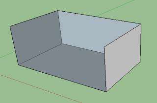membuat bangunan menggunakan rectangle di sketchup