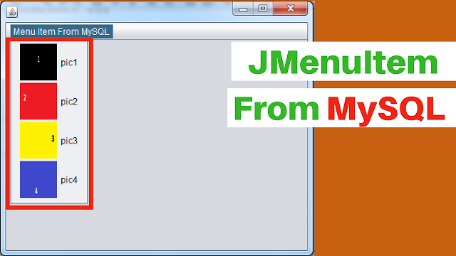 Java Add And Create JMenuItem Using MySQL 