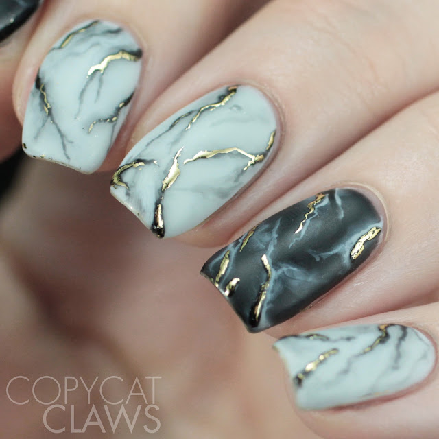 Copycat Claws The Digit Al Dozen Does Marble Realisticish Marble Nails