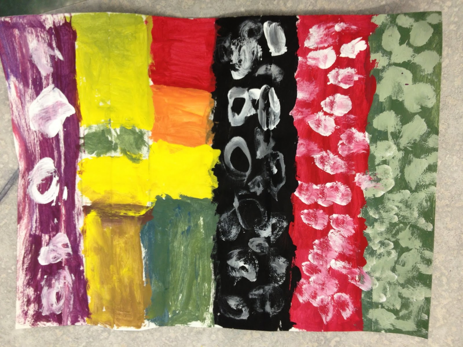 Art on your Sleeve a PYP art blog 3rd grade Abstract Food Paintings