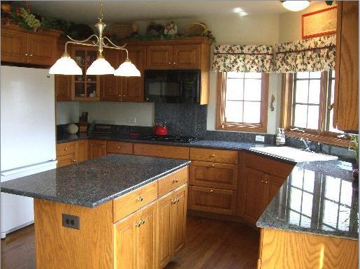 suggestions on paint colors w these cabinets and granite ( smokey blue suggestions on paint colors w these cabinets and granite ( smokey blue