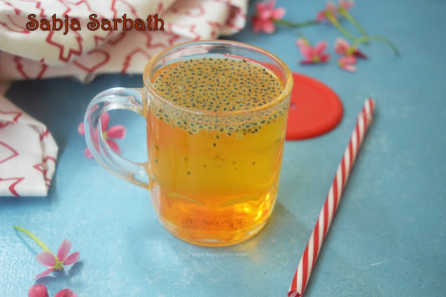 Sabja Sarbath Recipe | Basil Seeds Nannari Syrup Juice