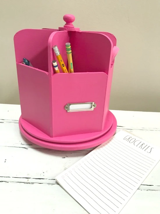 CUREiously Pink Desk Organizer DIY