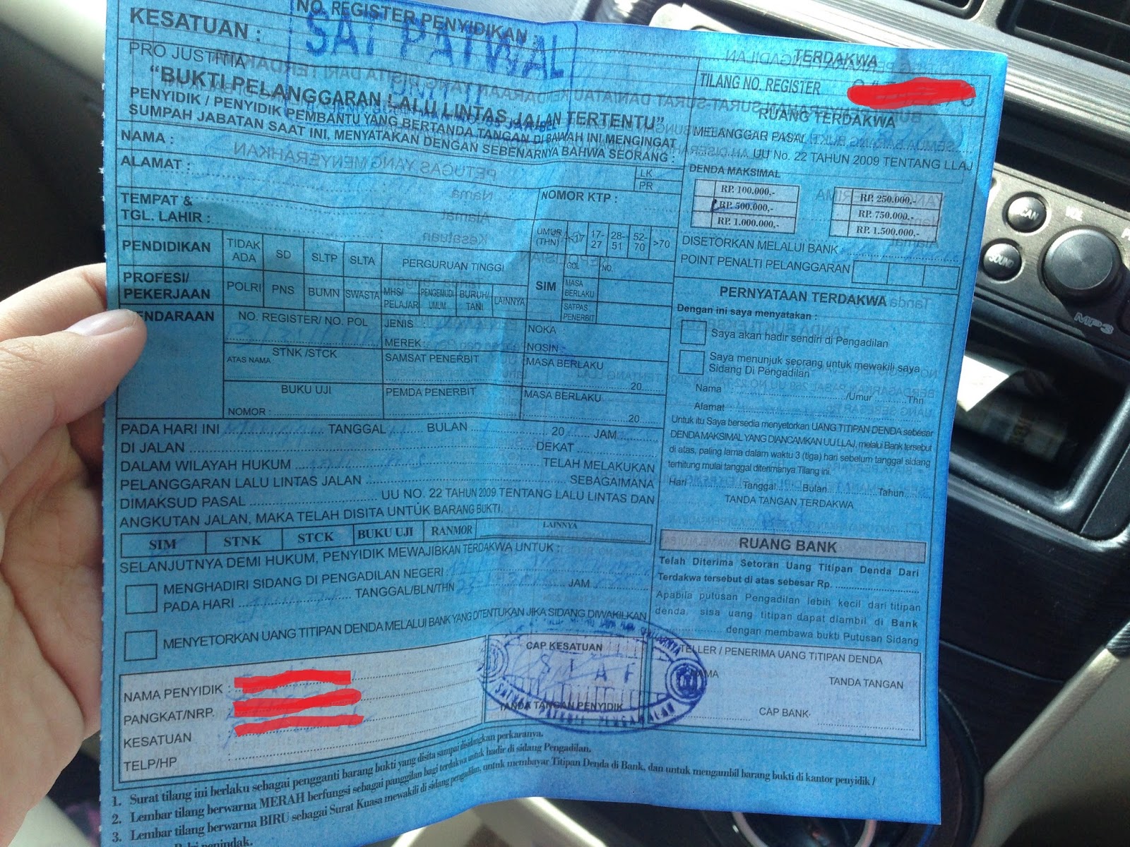 Kebo Unik Dapat Surat Tilang Biru Harus Bagaimana