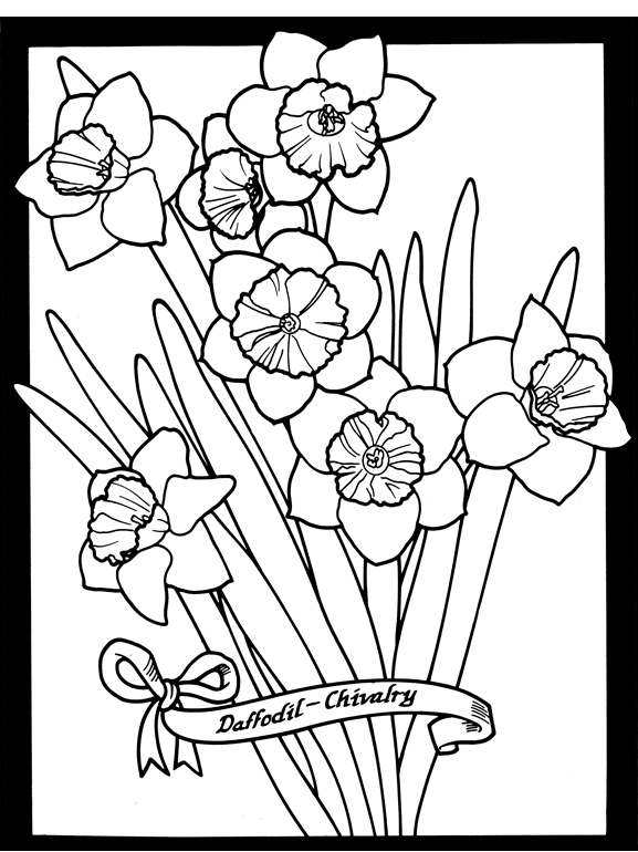 daffodil coloring pages for free - photo #46