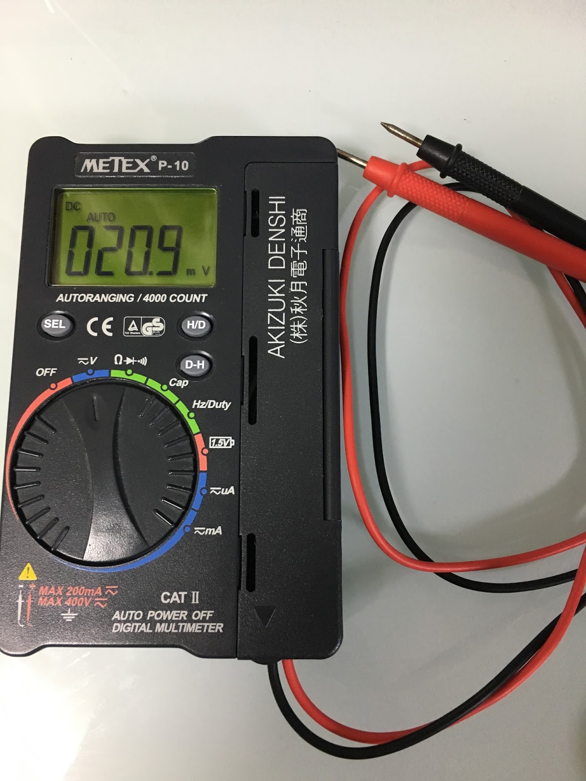 takmiz's bootstrap: METEX P-10（通称：秋月テスター）を PC へ繋げるように改造した