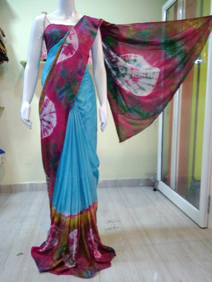 Ikkath Printed Soft Silk Saree Latest Collection