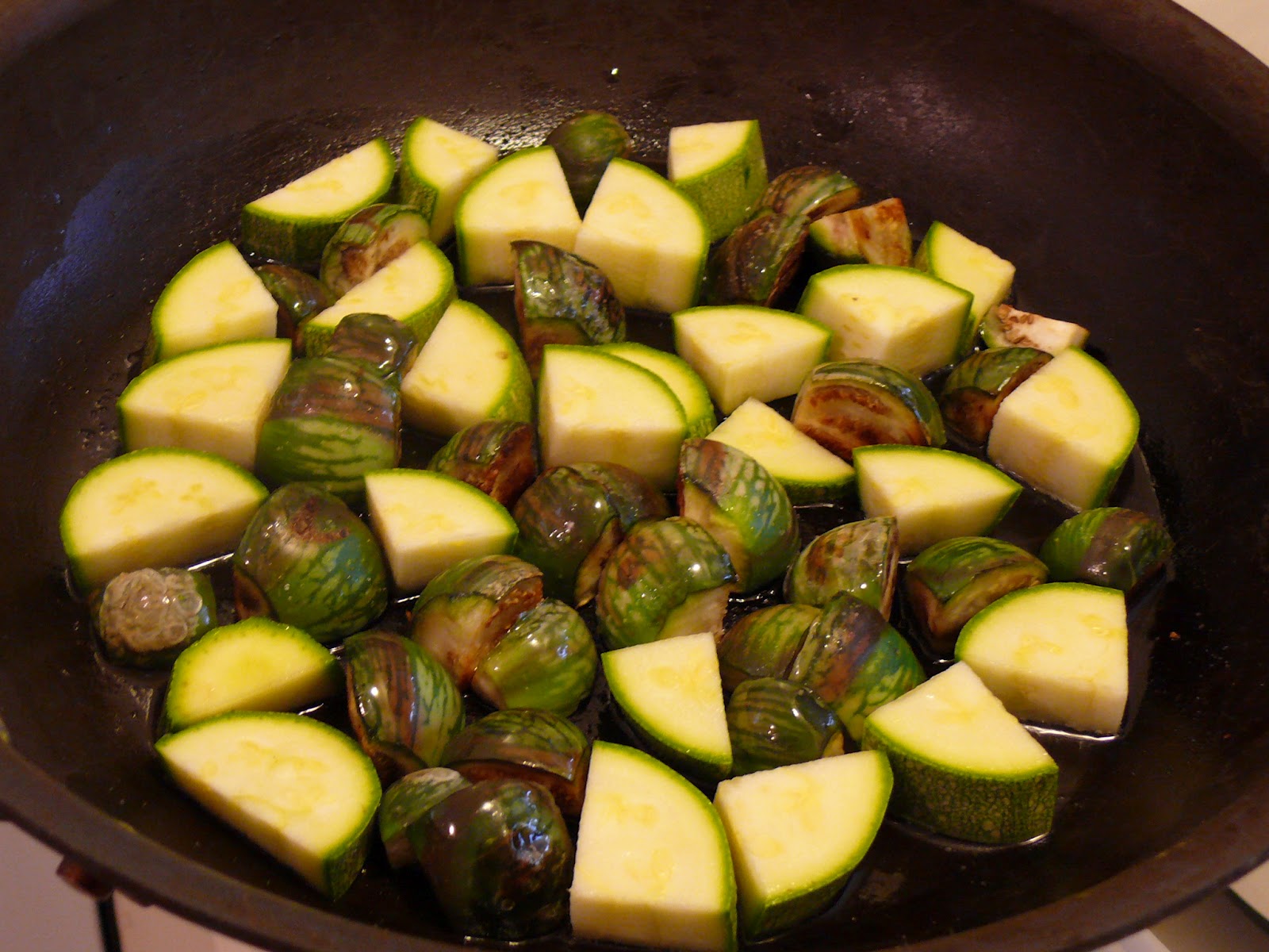 A Life of Little Pleasures Spicy Baby Thai Green Eggplant with Basil