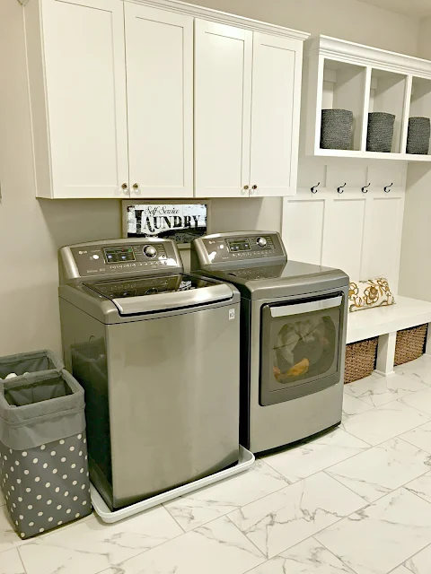 Gray LG washer and dryer set
