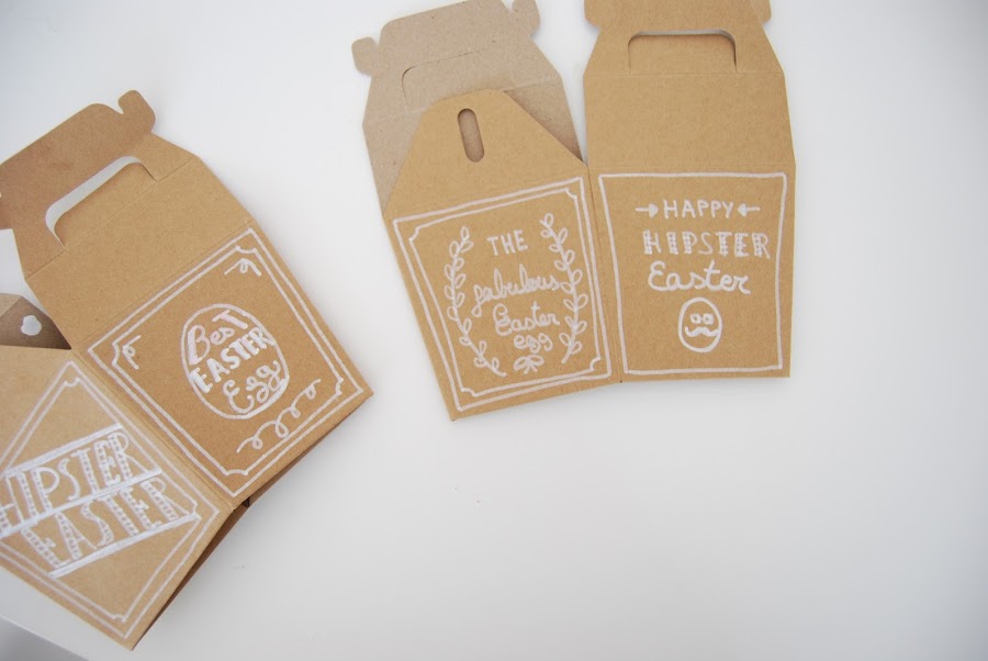 Caja de chocolate para pascua estilo Hipster. DIY Hispter Easter chocolate box