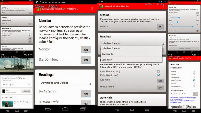 See live Download Internet Speed in Android Screen with Network Monitor