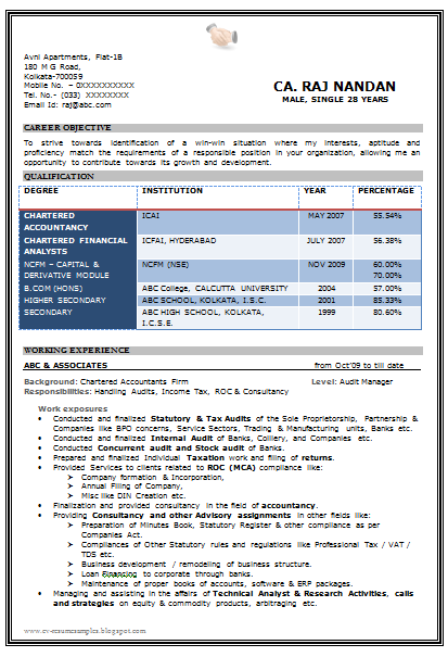 Resume Doc Format Free Download