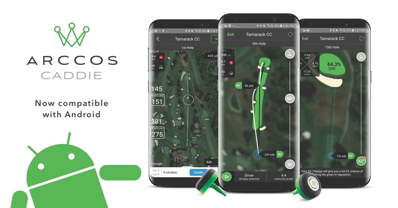 American Golfer: Arccos Golf Launches Arccos Caddie for Android
