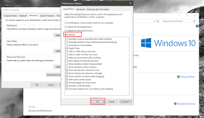 Tăng tốc máy tính Windows 10 - tăng tốc độ khởi động - giảm hiệu ứng chuyển cảnh.