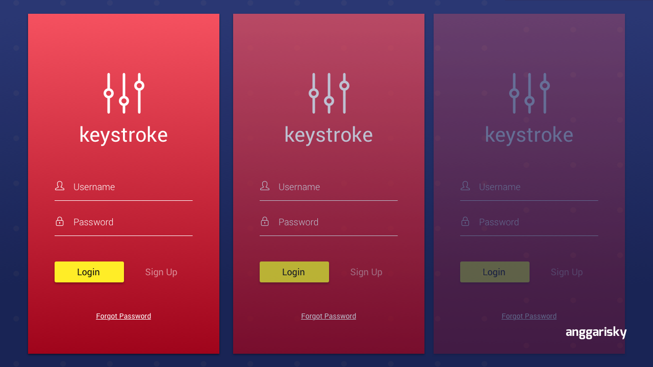 Designing a Login Page Screen in Sketch App Middle Break