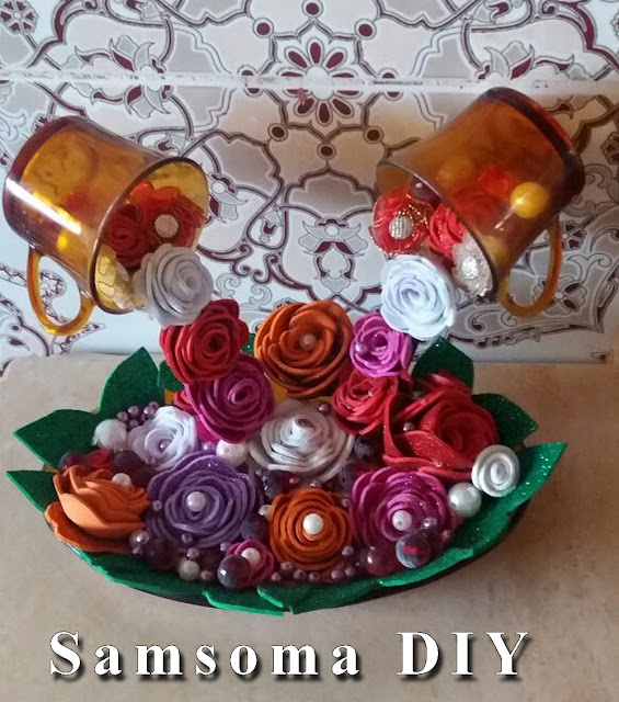 اصنعي بنفسك ديكور شلال مميز من الورد والخرز // DIY Floating Tea Cup