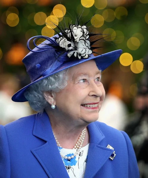 Queen Elizabeth visits the Honourable Artillery Company in London. Queen Elizabeth II is greeted by Prince Michael of Kent. Queen Elizabeth Style, wore Dress, wears dreses, wedding dress, diamond tiara