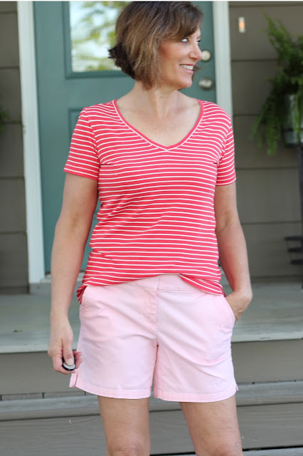 McCall's 6964 stripe knit from Sewing Studio