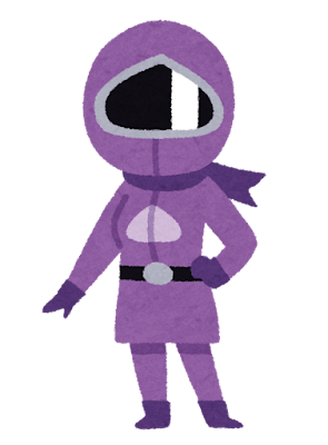 戦隊もののキャラクターのイラスト(パープル)