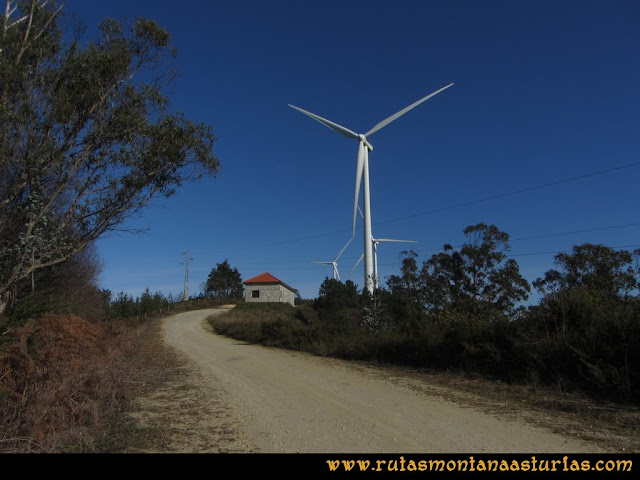 Ruta Sierra Bufarán, picos Degollada o Grande y Cotera: Camino entre molinos de viento