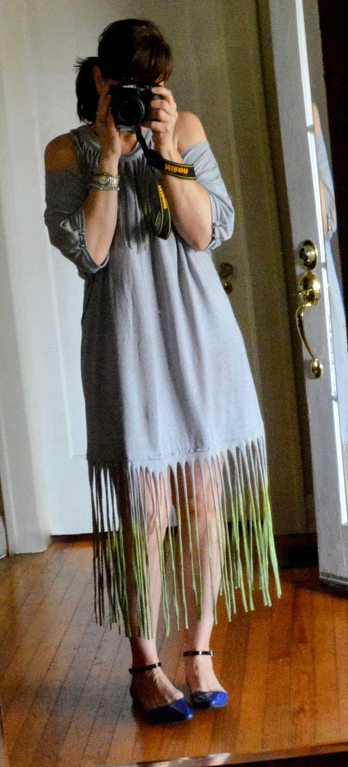 WobiSobi: Tie Dyed Fringe Dress: DIY