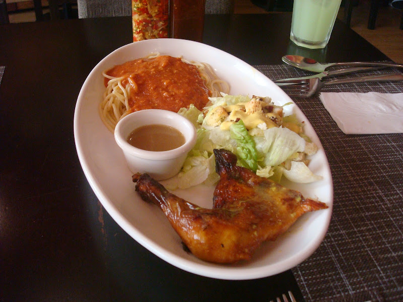 salad and pasta platter at Peri-Peri at Central City Walk Bacolod