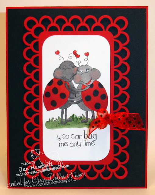 Simply Handcrafted Clear Dollar Stamps Ladybug Hugs