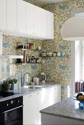 decora y disena: 24 Ideas de Papel Tapiz en la Cocina