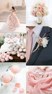 Decoración de bodas rosa cuarzo