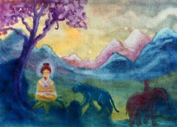 painting wet waldorf watercolor paintings ecourse anthroposophy rick tan buddhism iii posted paint drawings ancient