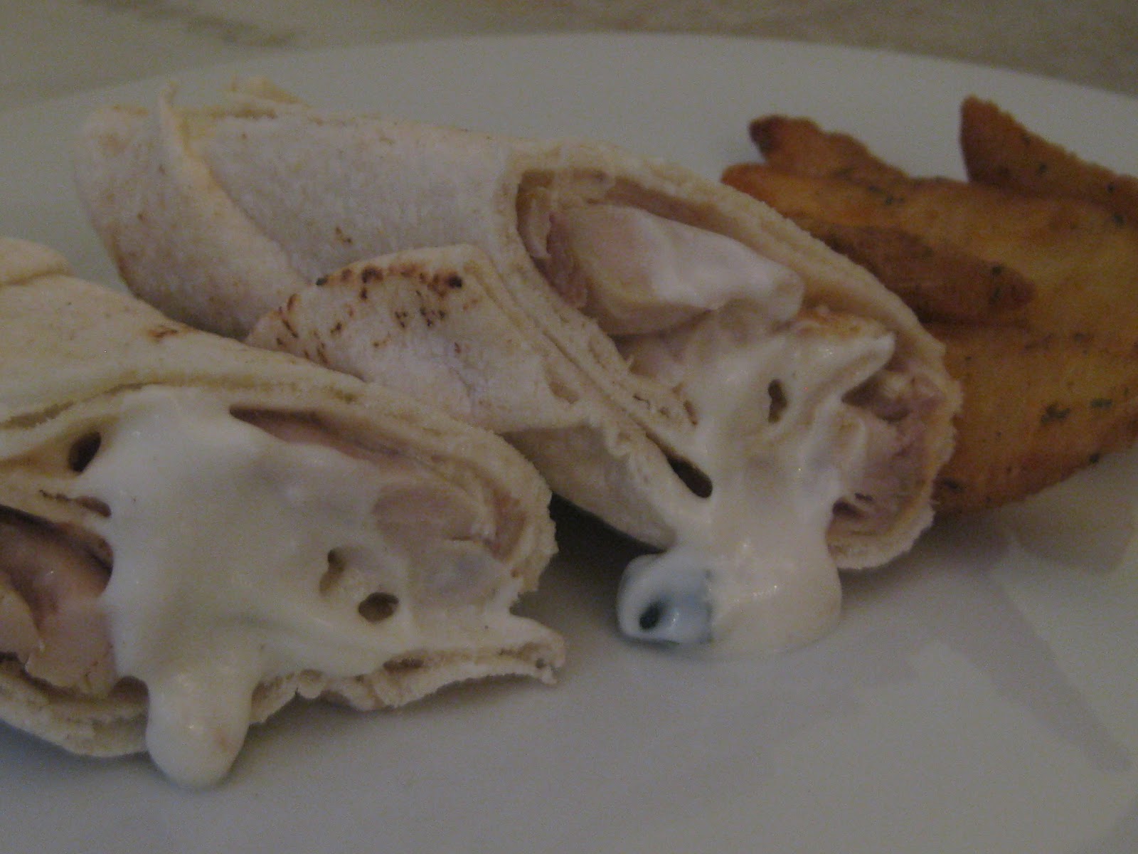 Pain pita au poulet, sauce tzaziki | Bedon Gourmand