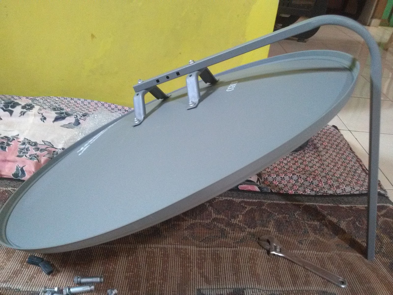 cara pasang dish parabola mini k vision