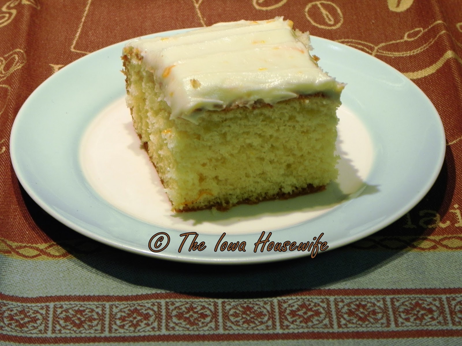 The Iowa Housewife Orange Lard Cake