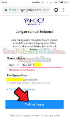 cara mengubah nomor hp di akun yahoo
