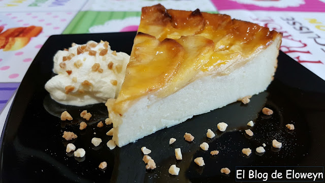 Tarta flan de manzana