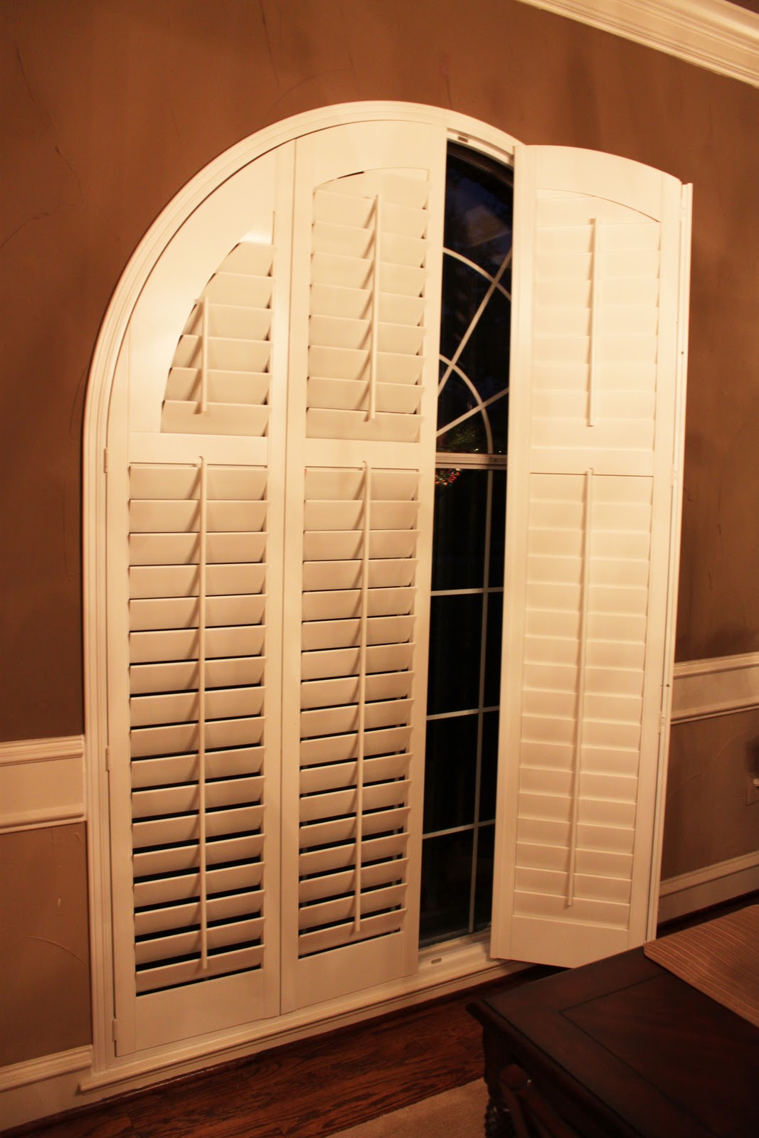 Trinity Uptown Window Coverings Custom Shutters Arched Bifold Shutters