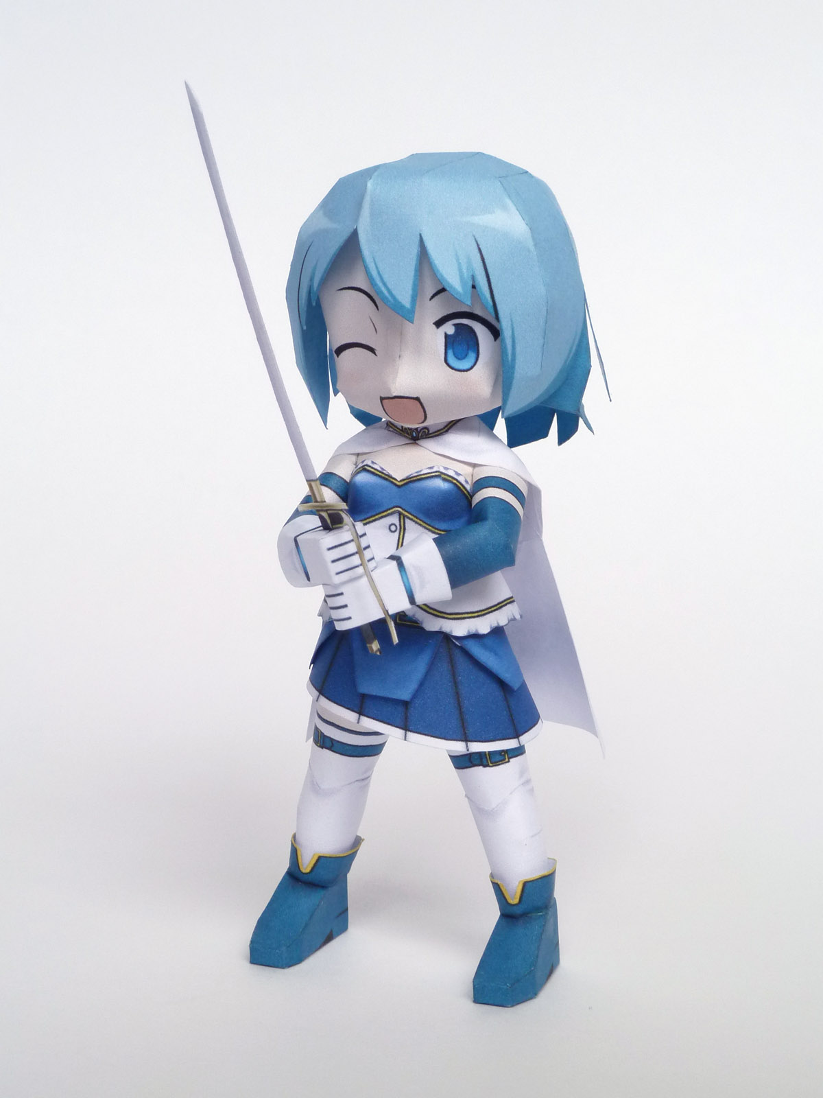 Madoka Magica Sayaka Miki Chibi Papercraft Papercraft Paradise