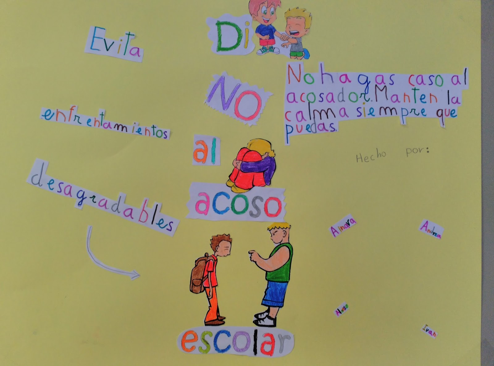 CEIP VALDEPALITOS : CAMPAÑA CONTRA EL ACOSO ESCOLAR DE LOS ALUMNOS DE 4º