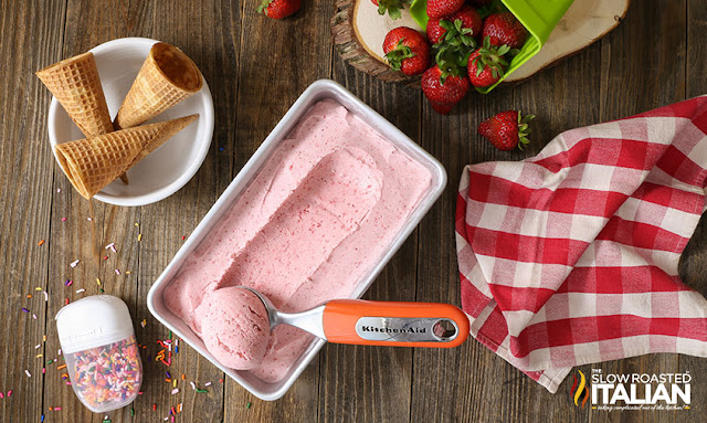 Strawberry Ice Cream (No-Churn, 2-Ingredient)