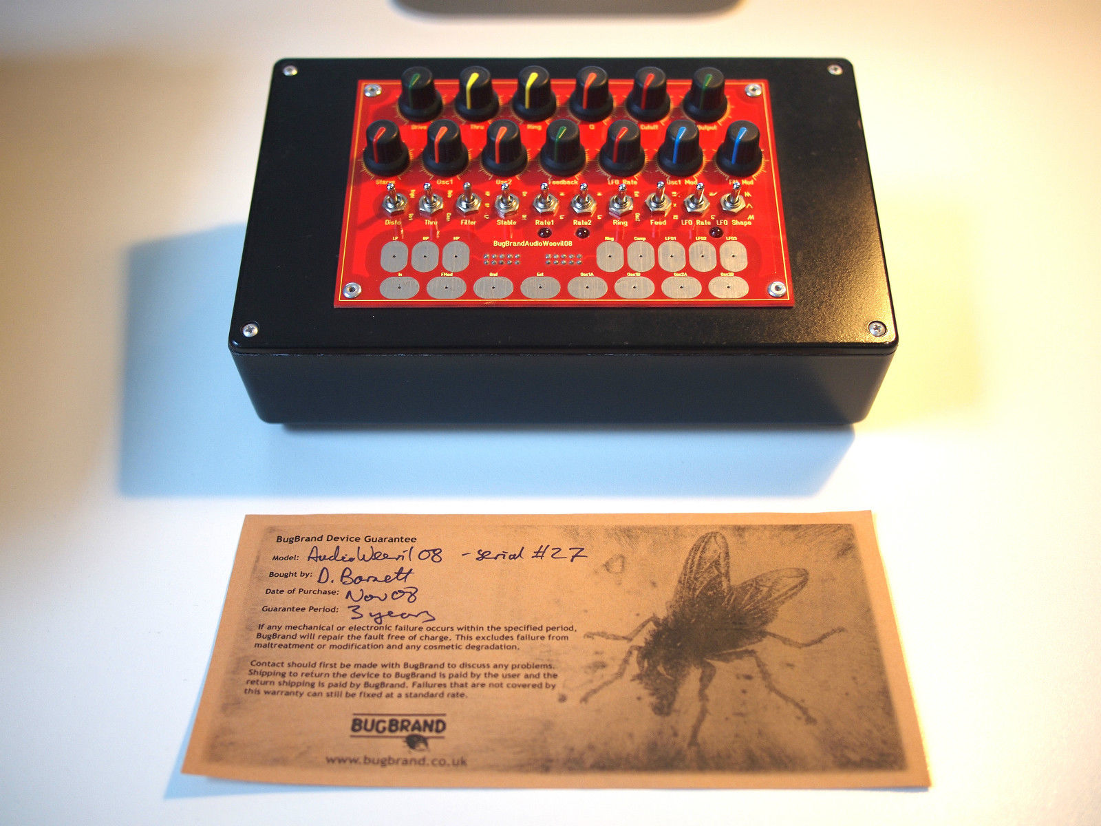 MATRIXSYNTH Rare BugBrand AudioWeevil08 Analogue Synth Noise Generator