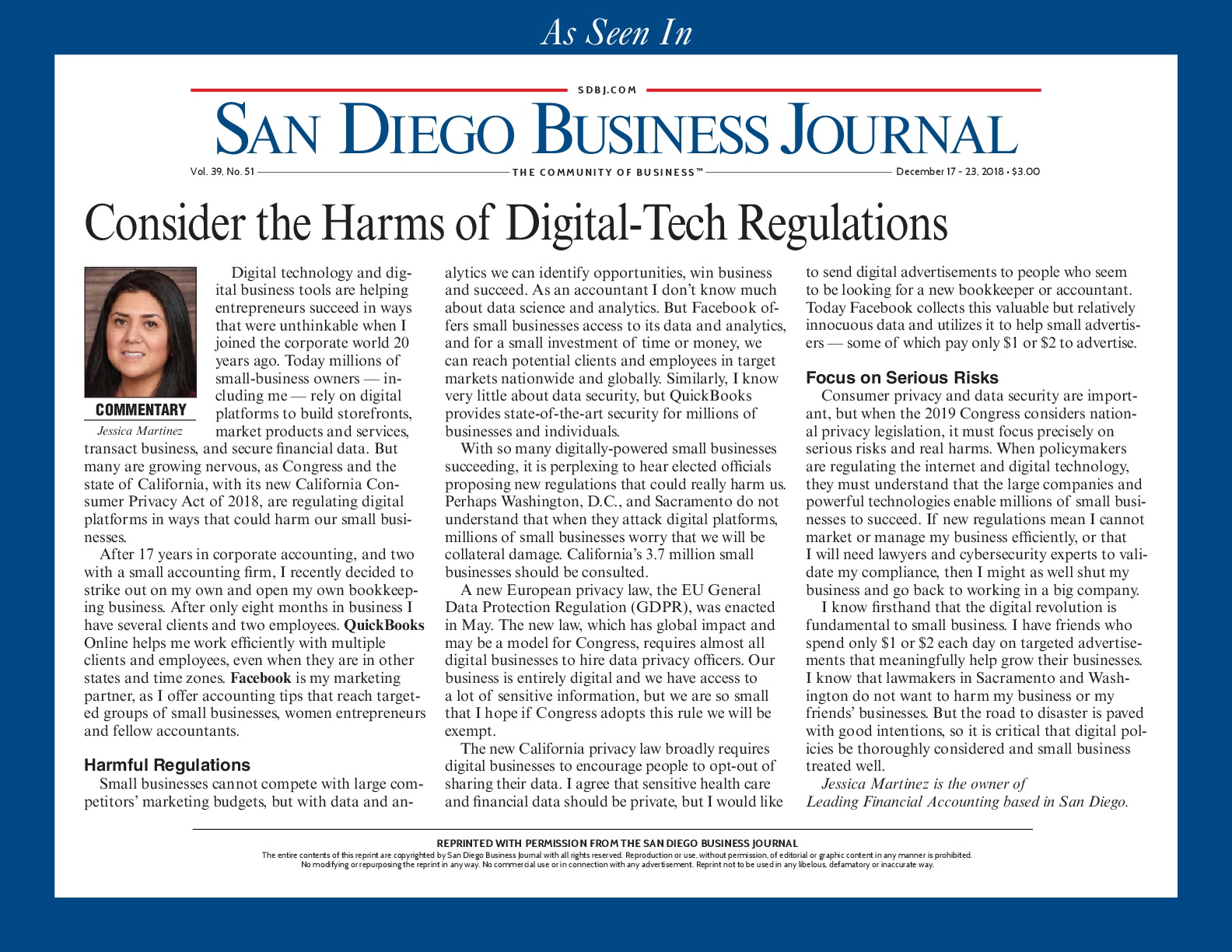 Leading Budget Business Journal article by the Owner of Leading