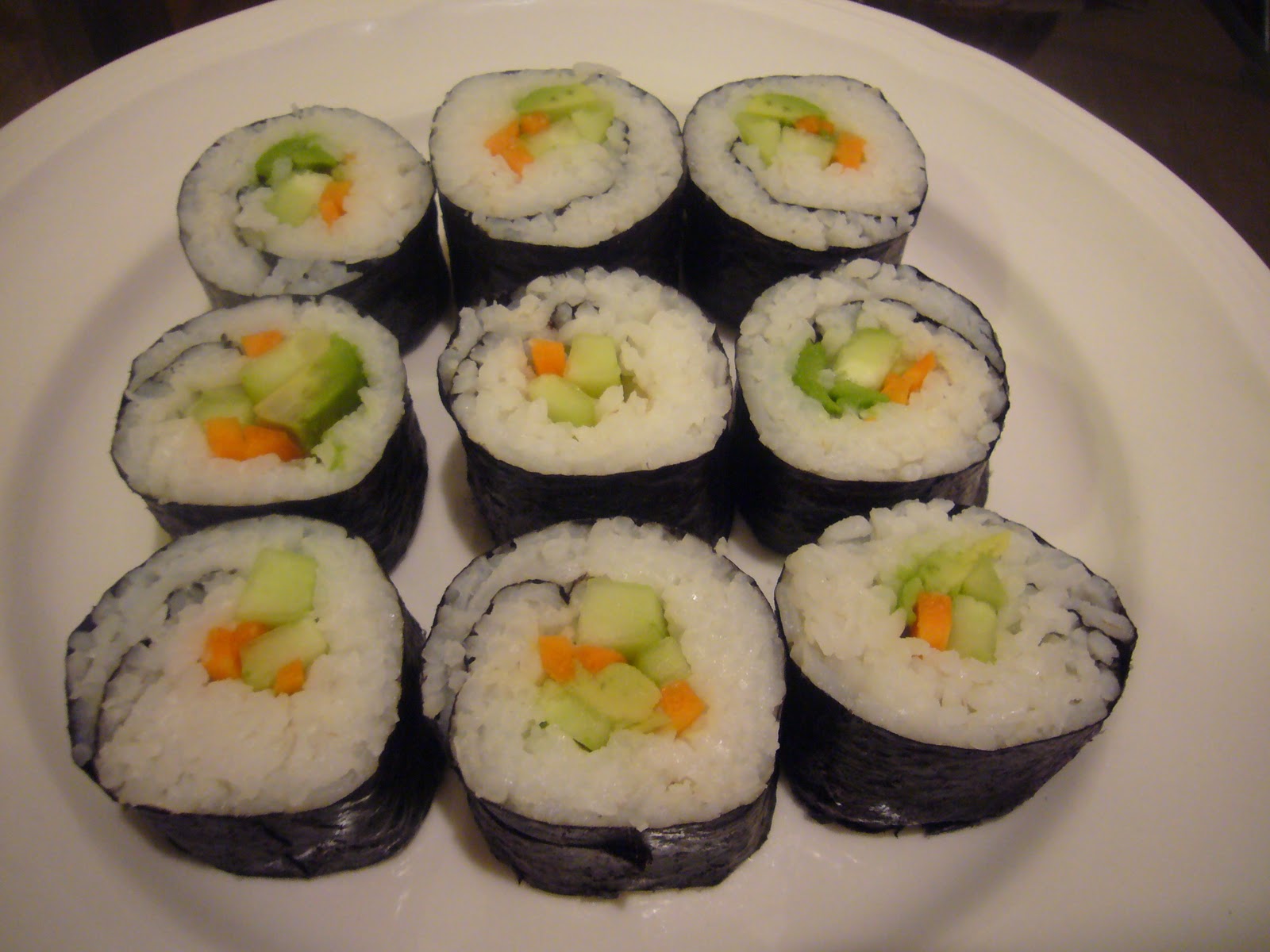 Koko's Kitchen Cucumber, Carrot & Avocado Sushi