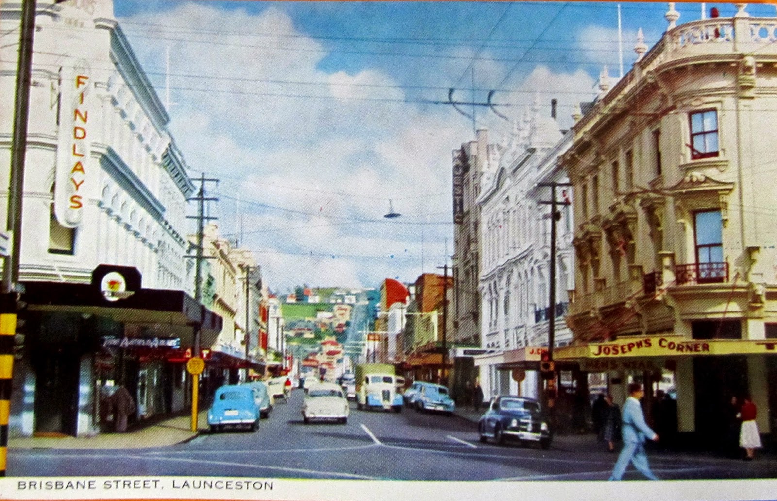 Look Around Launceston POSTCARD OF BRISBANE STREET