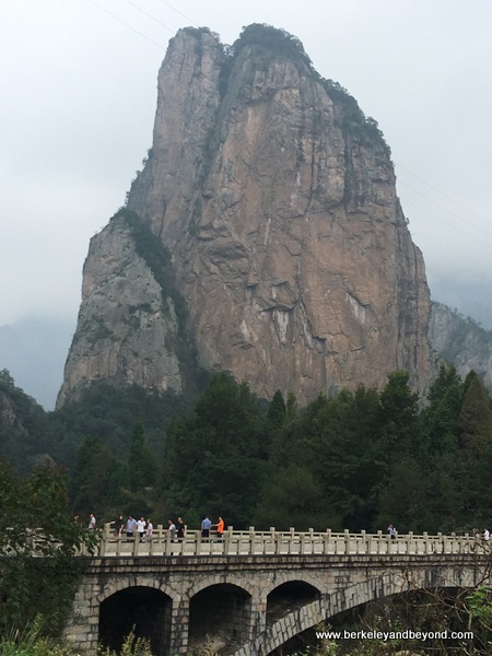 Shiwei Rock/Shizhi Hill in Shizhiyan Cliff Scenic Spot in Zhejiang Province, Wenzhou, China