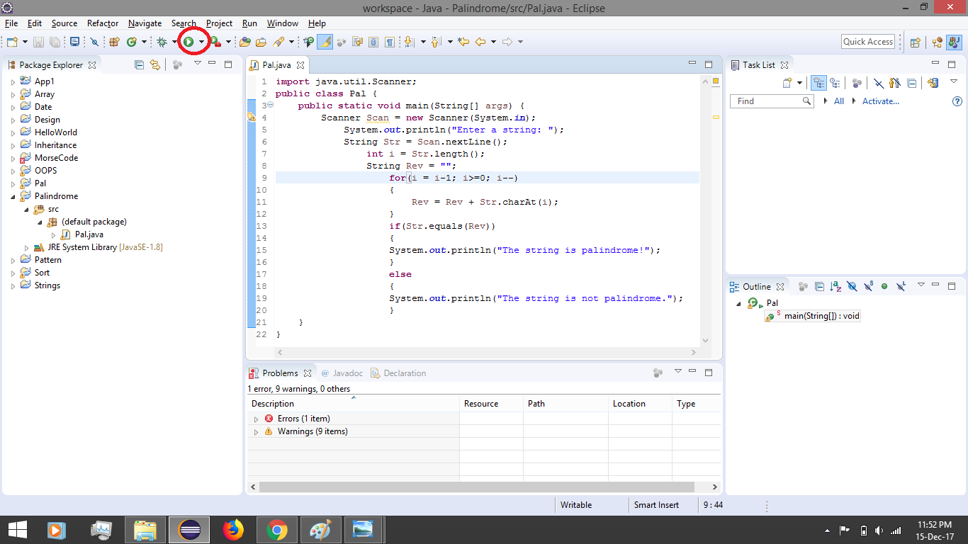 Check Whether The String Is Palindrome Or Not