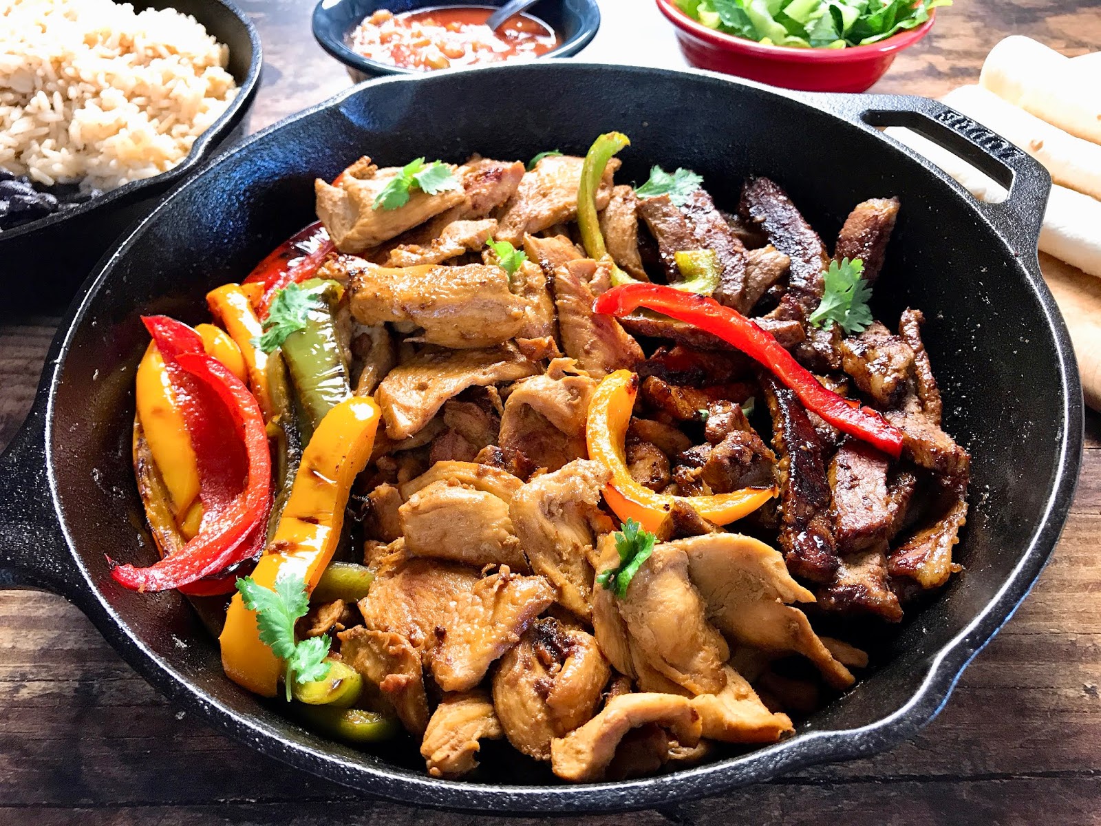 Steak and Chicken Fajitas