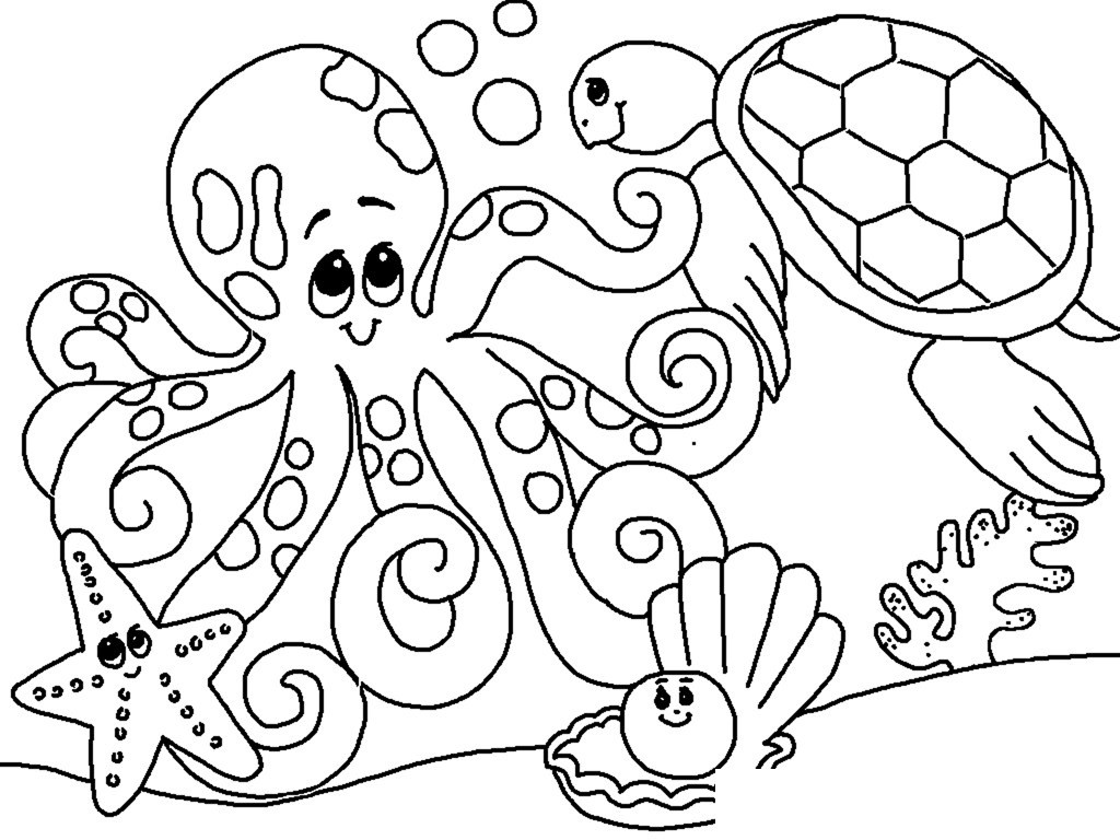 under the sea background coloring pages - photo #23