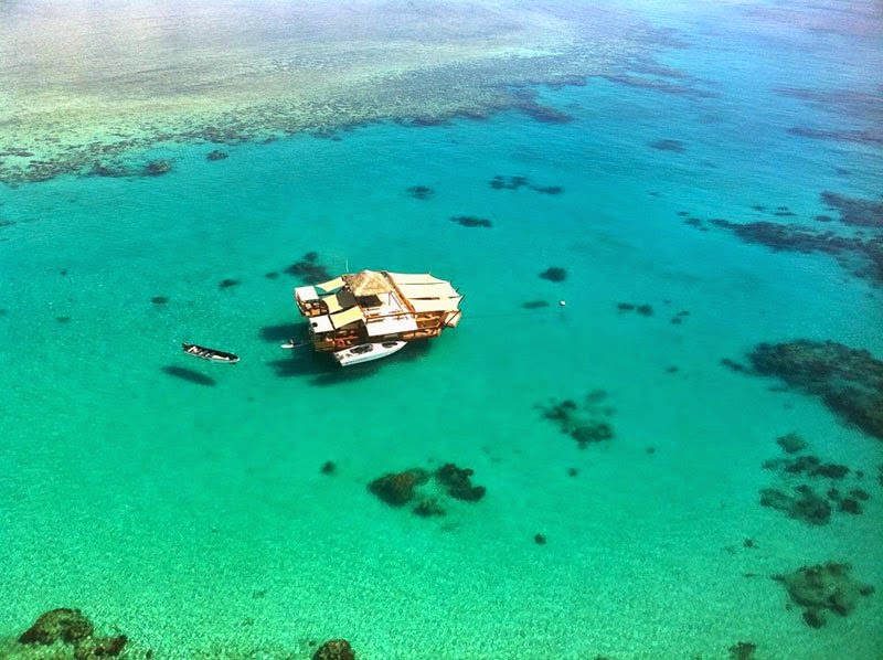 Cloud 9 Fiji, the Floating Bar in the Middle of the Ocean